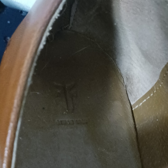 Frye Shoes Booties Tom Cognac Size 10m Zip Womans Leather - Picture 10 of 11